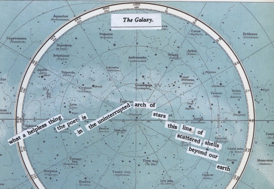 Text from "The Galaxy: A Magazine of Literature, Volume 2, Issue 2" (1908) borrowed for a new poem.  The background image is a 19th century German map.